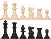 Club Special Silicone Chess Set Black & Ivory Pieces - 3.5" King