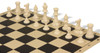 Silicone Chess Set & Board with Black & Ivory Pieces - Black