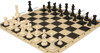 Standard Club Silicone Chess Set Black & Ivory Pieces with Silicone Board - Black