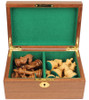 Fierce Knight Staunton Chess Set Golden Rosewood & Boxwood Pieces with Classic Walnut Board & Box - 3" King