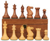 New Exclusive Staunton Chess Set Golden Rosewood & Boxwood Pieces with Classic Walnut Board & Box - 3" King