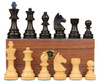 German Staunton Chess Set Ebonized and Boxwood Pieces with Walnut Chess Box 2.75" King  German Staunton Chess Set Ebonized and Boxwood Pieces with Walnut Chess Box 2.75" King