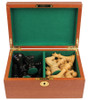 New Exclusive Staunton Chess Set Ebony & Boxwood Pieces with Classic Mahogany Board & Box  - 4" King