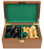 Zagreb Series Chess Set Ebonized & Boxwood Pieces with Classic Walnut Board & Box - 3.25" King