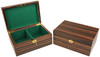 Deluxe Old Club Staunton Chess Set - Ebony & Boxwood Pieces - Macassar Ebony Classic Chess Box - 3.25" King