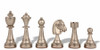 Italian Arabesque Staunton Gold & Silver Chess Set with Elm Burl Chess Case