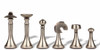 Modern Solid Brass Chess Set with Alabaster & Wood Chess Case