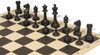 Master Series Classroom Double-Weighted Plastic Chess Set - Black & Ivory Pieces with Vinyl Roll-up Board & Bag- Black