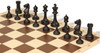 Master Series Easy-Carry Double-Weighted Plastic Chess Set - Black & Ivory Pieces with Vinyl Rollup Board - Brown