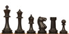 Master Series Carry-All Triple Weighted Plastic Chess Set Black & Ivory Pieces with Vinyl Rollup Board - Brown