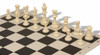 Analysis-Size Plastic Chess Set Black & Ivory Pieces with Black Roll-up Chess Board