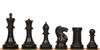 Conqueror Plastic Chess Set Black & Ivory Pieces with Rollup Board - Green