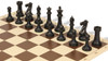 Executive Plastic Chess Set Black & Ivory Pieces with Vinyl Roll-up Board - Brown