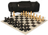 French Lardy Carry-All Chess Set Ebonized & Boxwood Pieces - Black