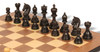Chetak Staunton Chess Set in Ebony & Boxwood with Walnut& Maple Moulded Edge Chess Board - 4.25" King