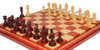 Marengo Staunton Chess Set in Padauk & Boxwood with Padauk & Maple Mission Craft Chess Board