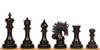 Marengo Staunton Chess Set Ebony & Boxwood Pieces with Black & Ash Burl Chess Board - 4.25" King