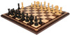 Strategos Staunton Chess Set Ebony & Boxwood Pieces with Walnut Mission Craft Chess Board