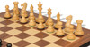 New Exclusive Staunton Chess Set Ebonized & Boxwood Pieces with Walnut & Maple Molded Edge Board - 4" King