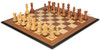 Zagreb Series Chess Set Acacia & Boxwood Pieces with Walnut & Maple Molded Edge Board - 3.875" King