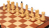 Zagreb Series Chess Set Ebonized & Boxwood Pieces with Mahogany Molded Chess Board - 3.25" King