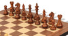 Fierce Knight Staunton Chess Set Golden Rosewood & Boxwood Pieces with Walnut Molded Edge Chess Board - 3.5" King