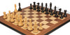 British Staunton Chess Set Ebonized & Boxwood Pieces with Walnut Molded Board - Ebonized Zoom
