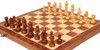 Acacia & Boxwood Folding Magnetic Travel Chess Set - 14"