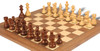 French Lardy Staunton Chess Set Golden Rosewood & Boxwood Pieces with Deluxe Walnut Chess Board - 2.75" King