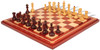 The Dubrovnik Championship Chess Set Padauk & Boxwood Pieces with Mission Craft Padauk Chess Board - 3.9" King