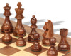 German Knight Staunton Chess Set Golden Rosewood & Boxwood Pieces with Deluxe Walnut Chess Board - 2.75" King