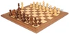 German Knight Staunton Chess Set with Golden Rosewood and Boxwood Pieces on Deluxe Walnut Chess Board.