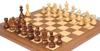 Close-up of 3.25" King from German Knight Staunton Chess Set with Golden Rosewood and Boxwood Pieces.