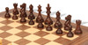 Deluxe Old Club Staunton Chess Set Golden Rosewood & Boxwood Pieces with Deluxe Walnut Chess Board - 3.25" King