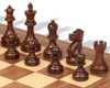 Deluxe Old Club Staunton Chess Set Golden Rosewood & Boxwood Pieces with Deluxe Walnut Chess Board - 3.25" King