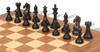 Fierce Knight Staunton Chess Set Ebony & Boxwood Pieces with Walnut & Maple Deluxe Board - 4" King