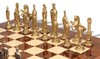 Renaissance Theme Metal Chess Set with Walnut Burl Chess Board