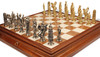 Italfama Caesar Theme Chess Set with Tuscan Marble & Wood Chess Case