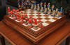 Italfama Egyptian Hand Painted Theme Chess Set with Tuscan Marble & Tilia Wood Chess Case
