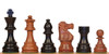 French Lardy Staunton Chess Set with Ebonized & Acacia Wood Pieces - 3.75" King