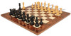 Bucephalus Staunton Chess Set Ebony & Boxwood Pieces with Walnut Burl & Erable Board - 4.5" King