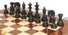 Patton Staunton Chess Set Ebony & Boxwood Pieces with Walnut Burl & Maple Board - 4.25" King