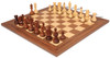 Dubrovnik Series Chess Set - Rosewood & Boxwood Pieces - Deluxe Walnut Chess Board - 3.9" King