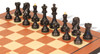 Dubrovnik Series Chess Set Ebonized & Boxwood Pieces with Mahogany & Maple Molded Edge Board - 3.9" King