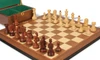 Dubrovnik Series Chess Set - Rosewood & Boxwood Pieces - Walnut Molded Board & Box - 3.9" King