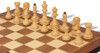 Dubrovnik Series Chess Set - Rosewood & Boxwood Pieces - Walnut Molded Board & Box - 3.9" King