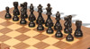 French Lardy Staunton Chess Set Ebonized & Acacia Pieces with Molded Walnut Chess Board - 3.75" King