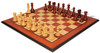 Zagreb Series Chess Set Padauk & Boxwood Pieces with Padauk Molded Edge Chess Board - 3.875" King