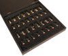 The Greek Mythology Theme Chess Set with Brass & Nickel Pieces - Antiqued Turquoise Board 