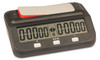 Basic digital chess clock in black finish on display